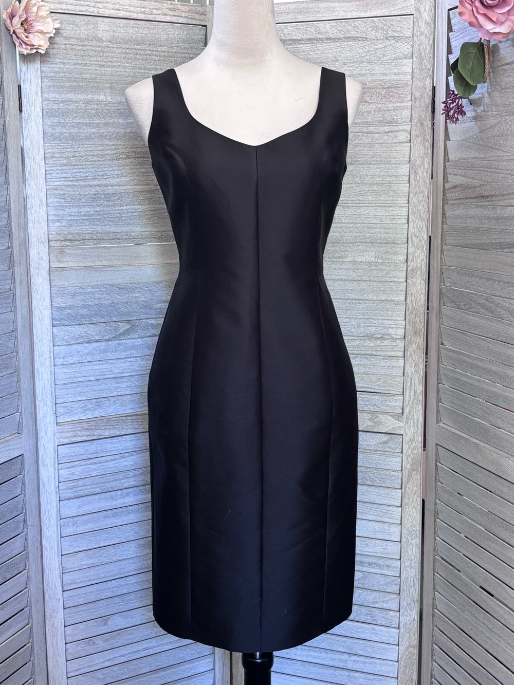 MACHKA TURKISH LUXURY SILK Blend LowScoopBack 100% Silk Lined US SZ4 Black Dress